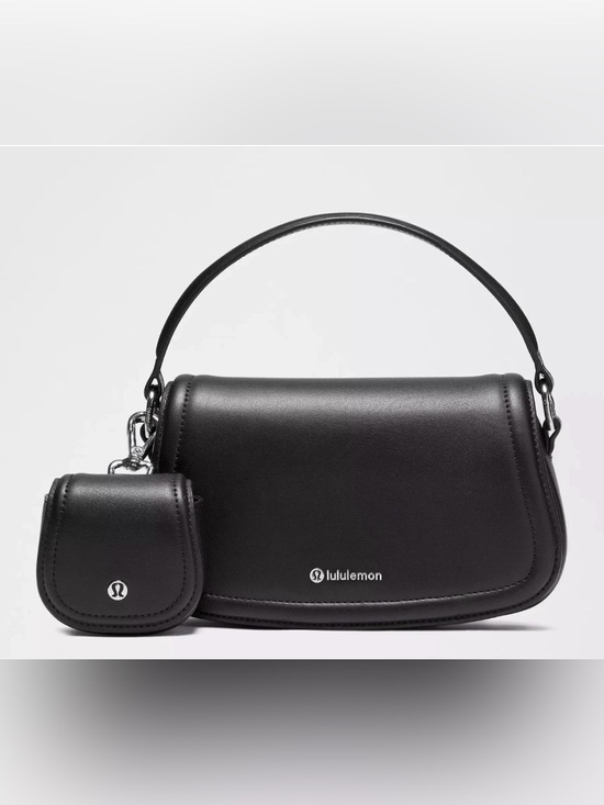 lululemon athletica Handbags - Lululemon Black Cactus Leather Shoulder Bag  with AirPod Case